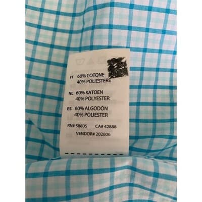 HB Men's 3XL Blue Plaid Short Sleeve Button-Up Shirt Casual - Thumbnail 4