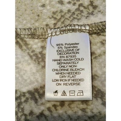 Susan Graver Womens Snakeskin Pattern Cut Out Sleeve Long Top Size M - Thumbnail 6