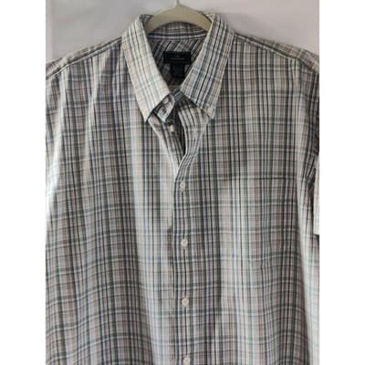Dockers Men's Button-Down Plaid Short Sleeve Shirt Pockets Multicolor Size XL - Thumbnail 3