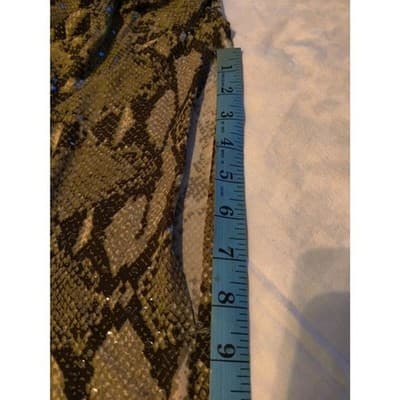 Susan Graver Womens Snakeskin Pattern Cut Out Sleeve Long Top Size M - Thumbnail 10