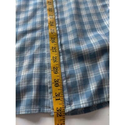 ST John's Bay Men's Blue Plaid Button Up Shirt Authentic Short Sleeve Size Large - Thumbnail 7