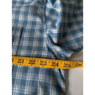 ST John's Bay Men's Blue Plaid Button Up Shirt Authentic Short Sleeve Size Large - Thumbnail 5