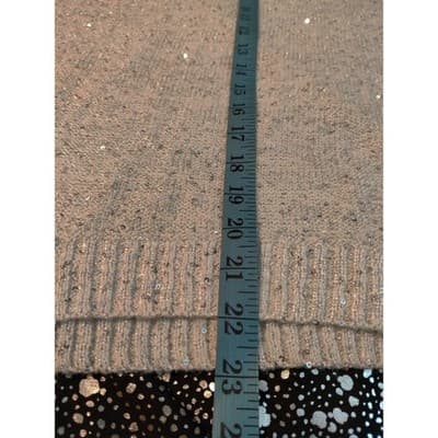 ANA A NEW APPROACH Womens Sequin Knit Sweater Light Blue Medium M Sparkle - Thumbnail 8