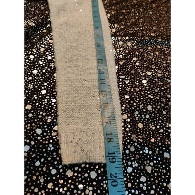 ANA A NEW APPROACH Womens Sequin Knit Sweater Light Blue Medium M Sparkle - Thumbnail 9