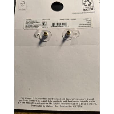 Linear Stone Dangle Earring Gold Tone Women Fashion Jewelry - Thumbnail 6