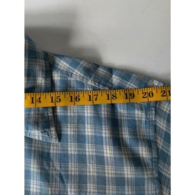 ST John's Bay Men's Blue Plaid Button Up Shirt Authentic Short Sleeve Size Large - Thumbnail 4