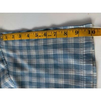 ST John's Bay Men's Blue Plaid Button Up Shirt Authentic Short Sleeve Size Large - Thumbnail 6