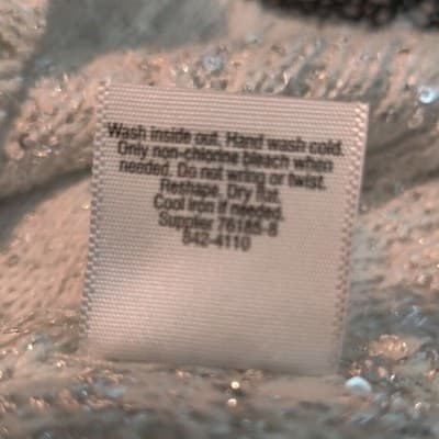 ANA A NEW APPROACH Womens Sequin Knit Sweater Light Blue Medium M Sparkle - Thumbnail 5