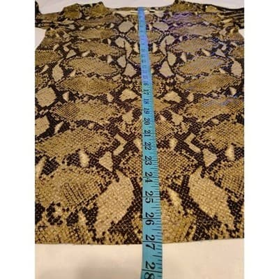 Susan Graver Womens Snakeskin Pattern Cut Out Sleeve Long Top Size M - Thumbnail 11