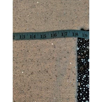 ANA A NEW APPROACH Womens Sequin Knit Sweater Light Blue Medium M Sparkle - Thumbnail 7