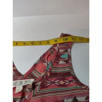 Pink Rose Womens Top Sleeveless Button Front Tank Tunic Blouse Size Large - Thumbnail 8