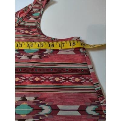 Pink Rose Womens Top Sleeveless Button Front Tank Tunic Blouse Size Large - Thumbnail 9