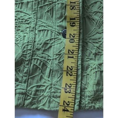 Additions By Chico's Vest Lace Up Button Front Collared Green Womens Size 0 - Thumbnail 9