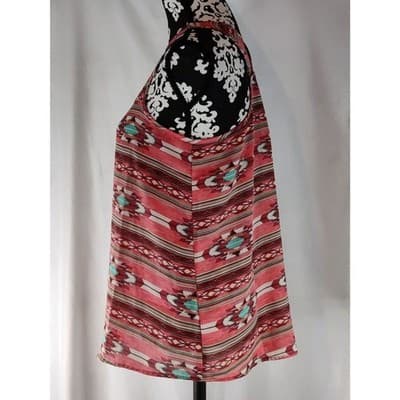 Pink Rose Womens Top Sleeveless Button Front Tank Tunic Blouse Size Large - Thumbnail 4