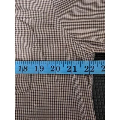 Dover Arrow Mens Brown Black Micro Check Broadcloth Button Down Shirt 15.5 32/33 - Thumbnail 7