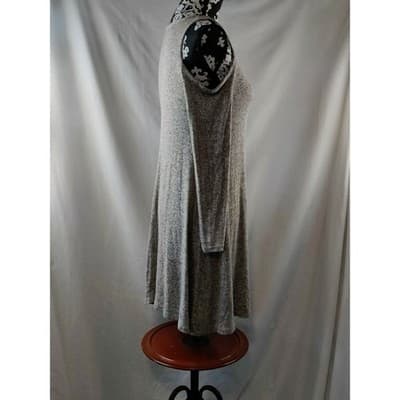 TMG New York Womens Gray Marled Cold Shoulder A-Line Knit Dress Medium RJD190 - Thumbnail 9