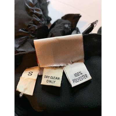 Siasia New York Vintage Black Sequin Ribbon Applique Batwing Blouse Small - Thumbnail 4