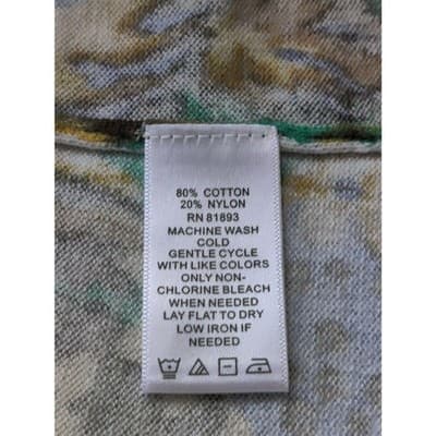 Isaac Mizrahi Live Floral Button Front Top Long Sleeve Women's Size Small - Thumbnail 6