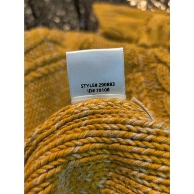 Ann Taylor LOFT Sweater Cable Knit Cotton Round Neck Short Sleeve Yellow Size XS - Thumbnail 8