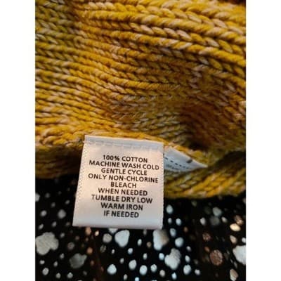 Ann Taylor LOFT Sweater Cable Knit Cotton Round Neck Short Sleeve Yellow Size XS - Thumbnail 7