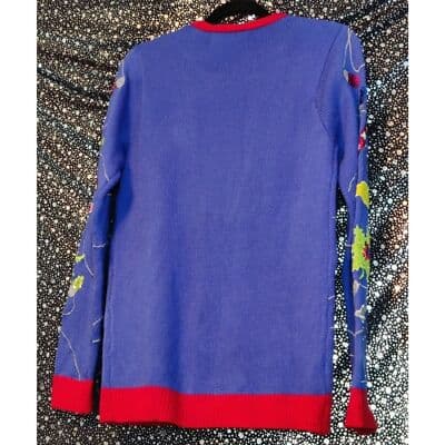 Jolly Sweaters Christmas Womens Ugly Sweater Button Up Long Sleeve Size S - Thumbnail 6