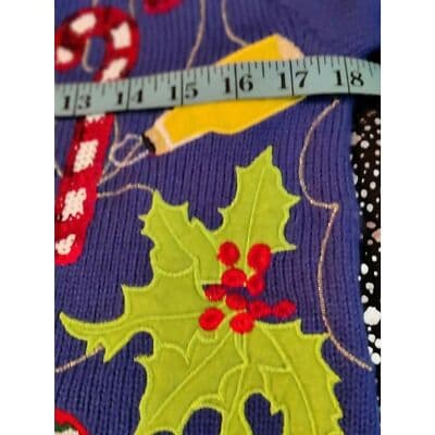 Jolly Sweaters Christmas Womens Ugly Sweater Button Up Long Sleeve Size S - Thumbnail 10