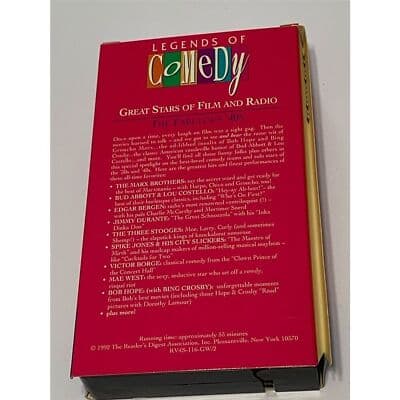 Legends of Comedy Collector's Edition VHS Set Reader's Digest 1920s-60s - Thumbnail 10