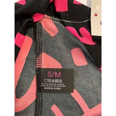 Pickyboo Women's Graffiti Print Leggings Size S Neon Pink & Black - Thumbnail 8