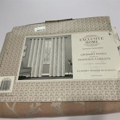 Exclusive Home Blackout Grommet Curtain Panels Set of 2 84"x52" - Image 1