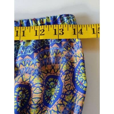 Forever 21 Strapless Tube Top Drawstring Waist Pockets Floral Blue Womens Size S - Thumbnail 4