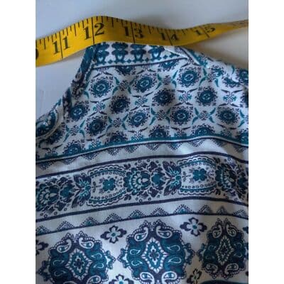 Teenbell Sleeveless Top Blouse Elastic Waist Blue Size Medium - Thumbnail 6