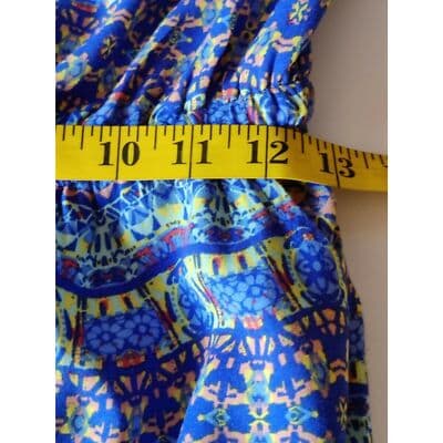 Forever 21 Strapless Tube Top Drawstring Waist Pockets Floral Blue Womens Size S - Thumbnail 5