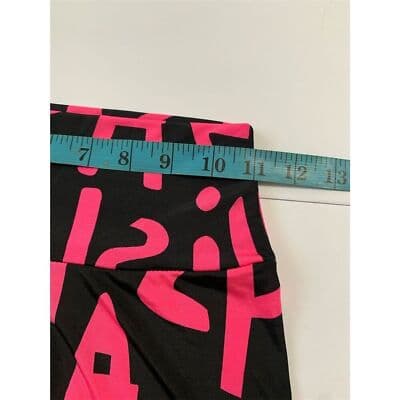 Pickyboo Women's Graffiti Print Leggings Size S Neon Pink & Black - Thumbnail 3