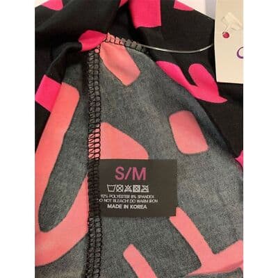 Pickyboo Women's Graffiti Print Leggings Size S Neon Pink & Black - Thumbnail 10