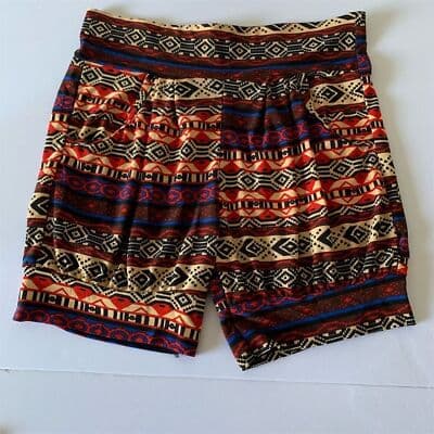 Women's Tribal Aztec Print Shorts Multicolor Size S/M - Image 1