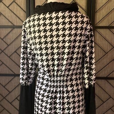 Tracy Negoshian Womens L Hounstooth Sheath Dress Size Large - Thumbnail 2