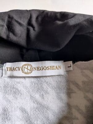 Tracy Negoshian Womens L Hounstooth Sheath Dress Size Large - Thumbnail 7