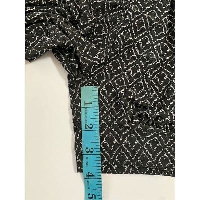 Women's S/M Black & White Geometric Shorts Casual - Thumbnail 4