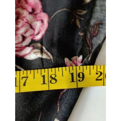 Mimi Chica Floral Elastic Waist Romper Short Sleeve Black Womens Size Medium - Thumbnail 7