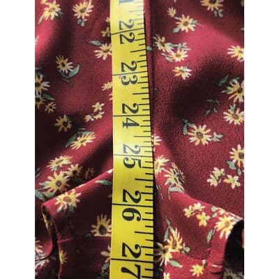 Forever 21 Floral Wrap Cap Sleeve Top Blouse Elastic Waist Marron Womens Small - Thumbnail 11