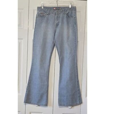 Duck Head Women's Flare Jeans Size 11 Light Wash Blue Denim Stretch - Image 1