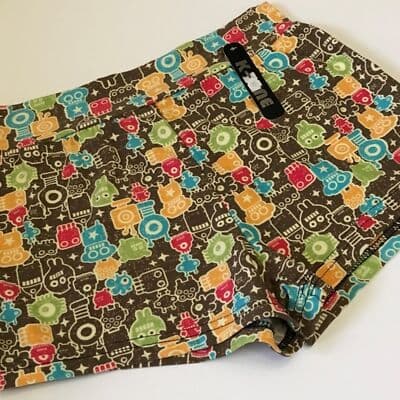 Women's K-One Short Short Robot and Monsters Print Shorts - Image 1