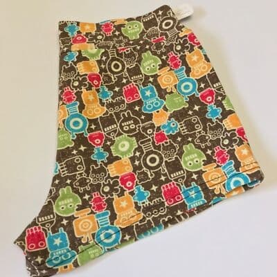 Women's K-One Short Short Robot and Monsters Print Shorts - Thumbnail 2