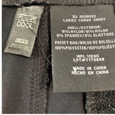 32 Degrees Cool Ladies Cargo Shorts Black Hiking Outdoor Size S 4-6 Stretch - Thumbnail 5