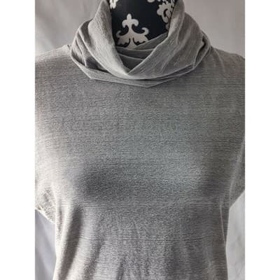 ACW Design Womens Grey Cowl Neck Sleeveless Metallic Shimmer Top Medium 210073 - Thumbnail 9