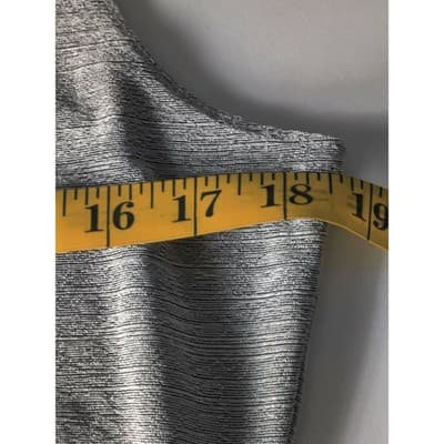 ACW Design Womens Grey Cowl Neck Sleeveless Metallic Shimmer Top Medium 210073 - Thumbnail 6