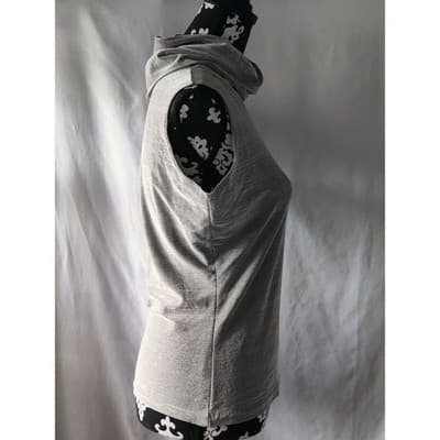 ACW Design Womens Grey Cowl Neck Sleeveless Metallic Shimmer Top Medium 210073 - Thumbnail 8