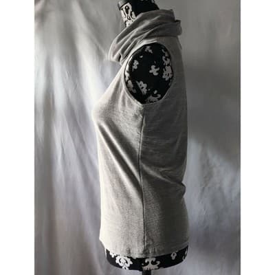 ACW Design Womens Grey Cowl Neck Sleeveless Metallic Shimmer Top Medium 210073 - Thumbnail 10