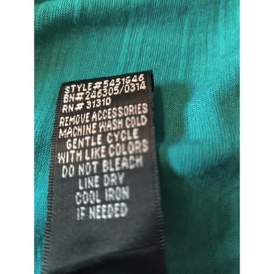 IN Studio Petite Teal Draped Surplice Top with Statement Necklace PL 5451646 - Thumbnail 6