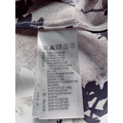 HM Womens Floral Cowl Neck Knot Shoulder Sleeveless Blouse Black White Size 8 - Thumbnail 8